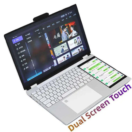 15.6 Inch + 7 Inch IPS 1080P OEM Intel Celeron N100 Quad Core 500GB Hard Drive Custom Business Dual Screen Touch Office Laptop