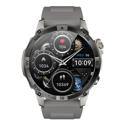 Real Time GPS Smart Watch IP67 Waterproof 1.43 ''AMOLED Fitness tracker Health Monitor Compass HK08 Sport Reloj Inteligente 2024