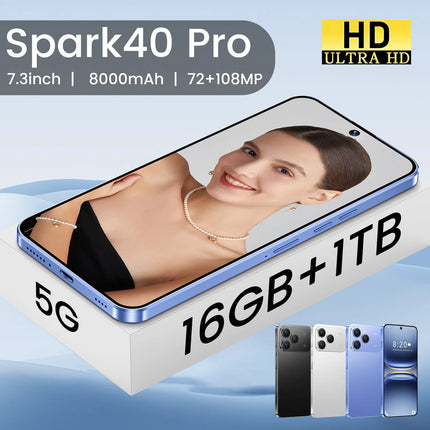 New High Quality Original Phone SPARK40 Cheap Gaming 7.3 Inch TECNO New 5g Mobile With Dual Sim Cards