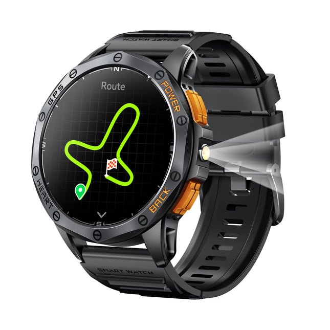 K67 Swimming Smart Watch Flashlight Golf Amoled GPS Sport Waterproof Android Montre Connecte 2024 Smart Watch for Men