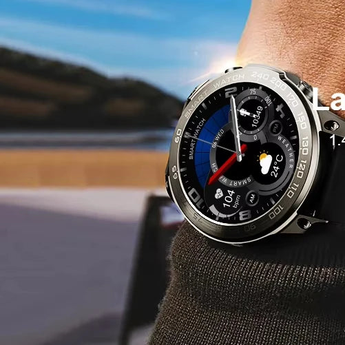 Rugged Smart Wristwatch DM50 for Men 400mAh Large Battery Outdoor Sport Fitness Tracker BT Call Waterproof Smartwatch 2024