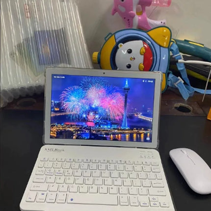 6GB RAM 256GB ROM Android 13 GPS 2 in 1 Tablet with Keyboard Mouse Octa Core Processor 10.1 Inch HD IPS Screen 5G Wifi Tablet PC
