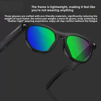 Smart Glasses Wearable Headset with Shooting Camera Glasses BT Audio Call AI Photo Recognition Voice Recording M088 Ai Glasses