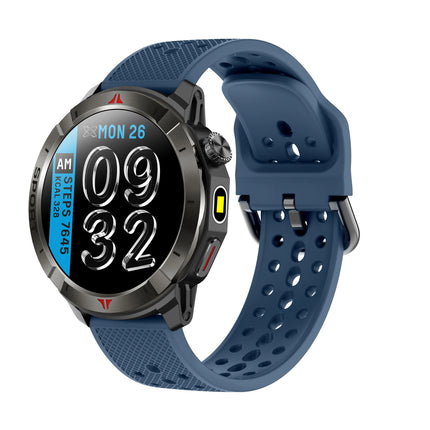 1.43-Inch GPS Smart Watch Fitness Tracker for Runners Music Compass Silica Gel Band Answer Call Function Android IOS Compatible