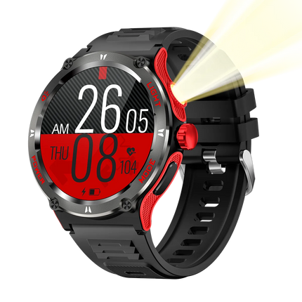 Dafit Waterproof Outdoor Smart Watch KT76 1.53inch Screen SOS Button Cheap Price 500mAh Battery Remote Control Silicone Call APP