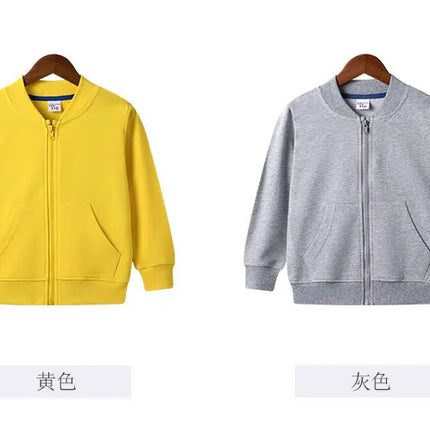 Kids Zipper Hoodies 2-12Years Old Young Children' Sweatshirt Boys & Girls Clothing Outdoor Sportswear Cotton Coat Jacket Selling