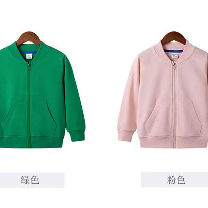 Kids Zipper Hoodies 2-12Years Old Young Children' Sweatshirt Boys & Girls Clothing Outdoor Sportswear Cotton Coat Jacket Selling