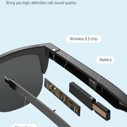 New Design Bluetooth Glasses Mens Shades Polarized Custom Luxury Designer Men Women Sunglasses Smart Glasses