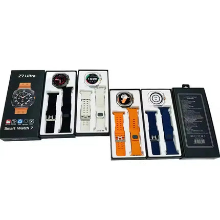 Z7 Ultra Smartwatch with Amoled Display Big Battery Sports Heart Rate Fitness Tracker Waterproof (IP67) Compass Function for IOS