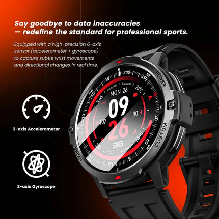 3ATM Waterproof Smart Watch C31 GPS Sports Tracking Barometer Compass Altimeter Phone Call APP Dafit Calling Fitness Tracker