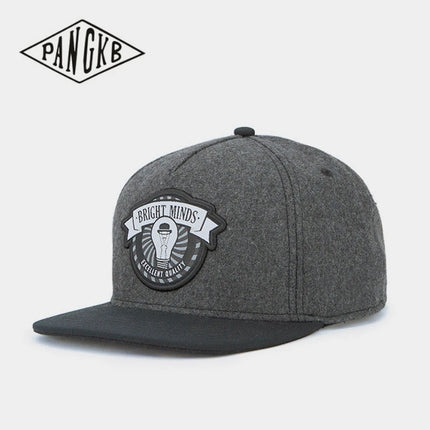 PANGKB Brand BRIGHT MINDS CAP gray woolen hip hop Street dance snapback hat for men women adult outdoor casual sun baseball cap
