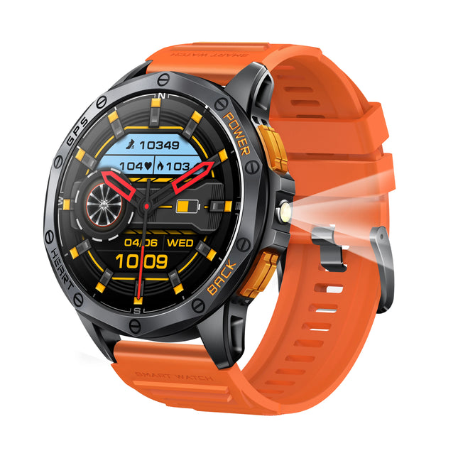 K67 Swimming Smart Watch Flashlight Golf Amoled GPS Sport Waterproof Android Montre Connecte 2024 Smart Watch for Men