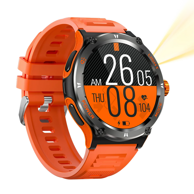 Dafit Waterproof Outdoor Smart Watch KT76 1.53inch Screen SOS Button Cheap Price 500mAh Battery Remote Control Silicone Call APP