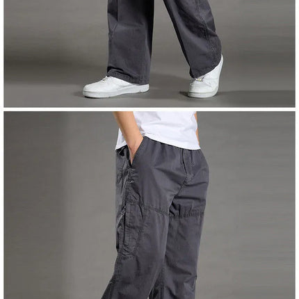 Men's Cargo Pants Summer Spring Cotton Work Wear New In Large Size 6XL Casual Climbing Joggers Sweatpants Hombre Autumn Trousers