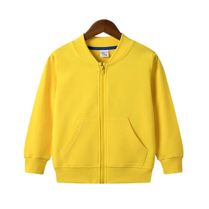 Kids Zipper Hoodies 2-12Years Old Young Children' Sweatshirt Boys & Girls Clothing Outdoor Sportswear Cotton Coat Jacket Selling