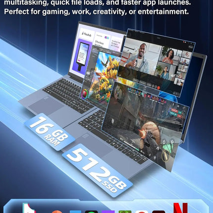 Laptops Brand New 17.3" Laptop Business I5-1038GN7 2TB Win 11 High Refresh Fingerprint Unlock Student Gaming Computer