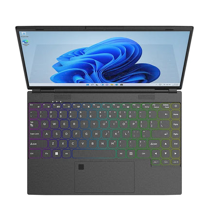 14-Inch RGB Backlit Keyboard Windows 11 PC 1920x1200 FHD DDR 16GB SSD 512GB 1TB 2TB Cheap Laptop Transparent Plastic RGB Backlit