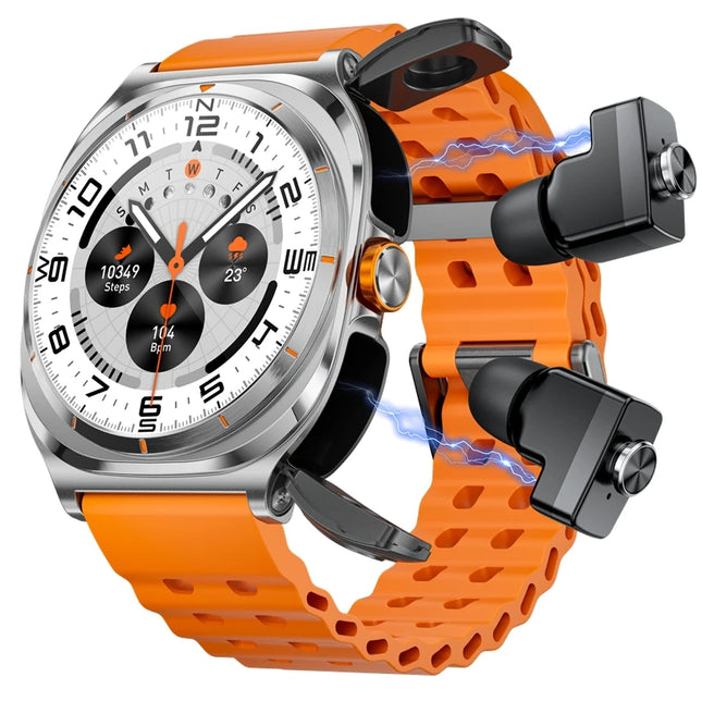 IP67 Waterproof Earbuds SmartWatch GT98 2 in 1 Smart Watch with Earphone Da Fit App 400Mah 30Mah Headset BT Calling Heart Rate