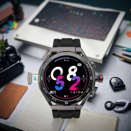 2025 Luxury Square Smart Watch 4+64GB Dual Camera Sleep Fitness Tracking GPS Video Call AMOLED 4G 5G Android Sim Silica Gel IP67