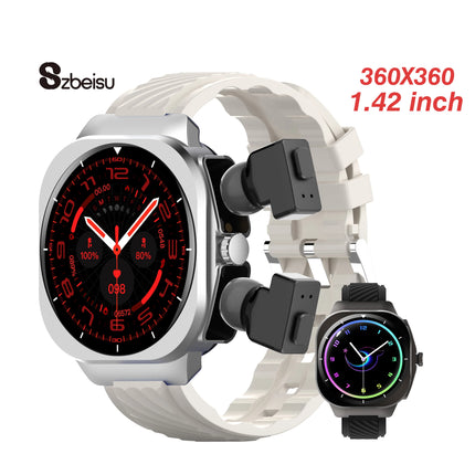 2025 New Smart Watch with Earbuds 2 in 1 Fitness Tracker with 2 En 1 Z19 Headphones and Smartwatch