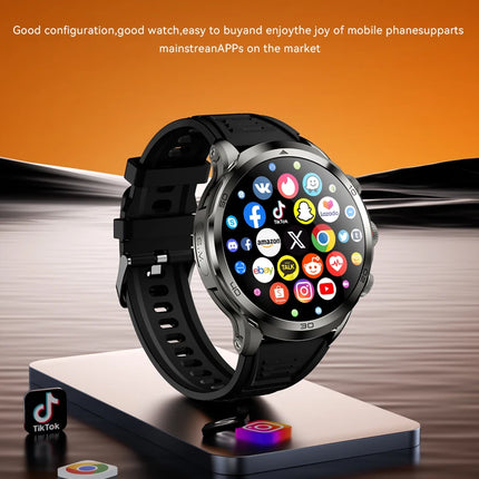 H19 4G Smart Watch 3+32GB 1.95" Round Screen HD Video Call Retractable Rotating Camera Global Positioning Smartwatch Sim Card