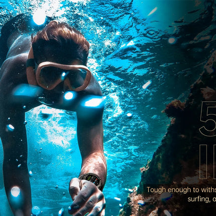 Advanced Swim-Proof Tracker: Alloy Build 1.43" Display 170+ Modes 2-Month Battery Life GPS Swimming Relojes DM56