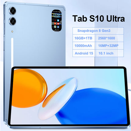 Latest Launch 10.1\" FHD Key Android Tablet PC Tab S10 Ultra with 10000mAh for Kids for Education and Entertainment