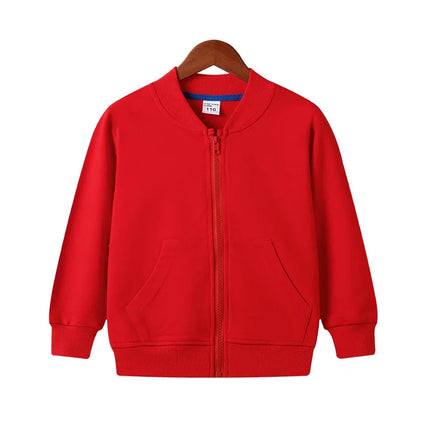 Kids Zipper Hoodies 2-12Years Old Young Children' Sweatshirt Boys & Girls Clothing Outdoor Sportswear Cotton Coat Jacket Selling