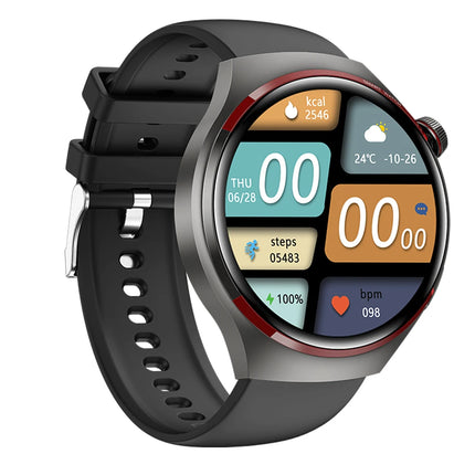 2024 Watch 4 PRO 1.53Inch Heart Rate Blood Oxygen BT Call Wireless Charger Multiple Sports Modes Men Smartwatch Fitness Tracker