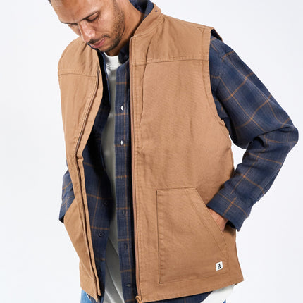 Heavy Canvas Vest - Sepia Tint Brown