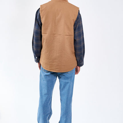 Heavy Canvas Vest - Sepia Tint Brown