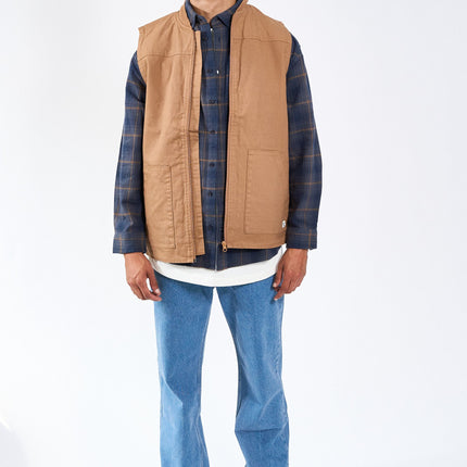 Heavy Canvas Vest - Sepia Tint Brown
