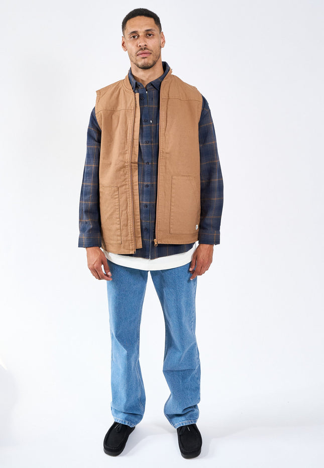 Heavy Canvas Vest - Sepia Tint Brown