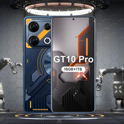 GT10 Pro Phone 5G Capable 16GB RAM 1TB Storage HD Screen MTK Processor Dual Card Unlock Smartphone