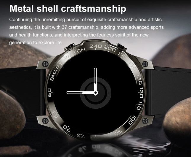 Rugged Smart Wristwatch DM50 for Men 400mAh Large Battery Outdoor Sport Fitness Tracker BT Call Waterproof Smartwatch 2024