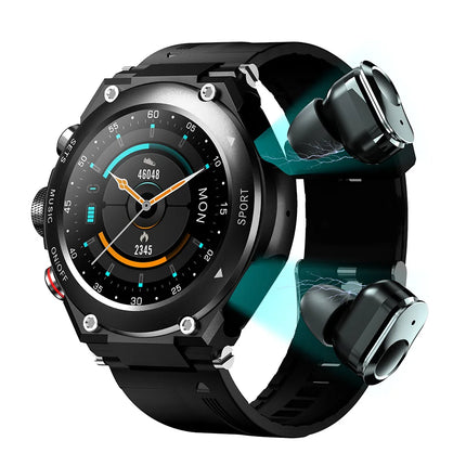 2 in 1 T92 Smart Bracelet and Waterproof Earbuds Headset IP67 Smart Watch with Touch Screen and TWS Calling Features