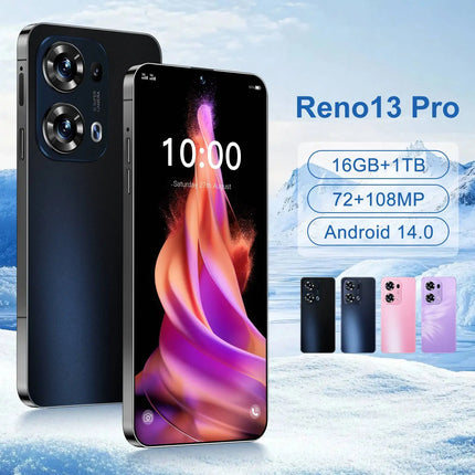 Reno13 Pro 90Hz OLED Large Screen 7.3-inch 5G Smartphone 1TB Storage 16GB RAM MTK 108MP Camera