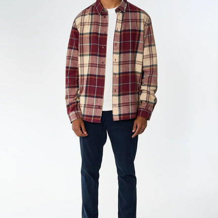 Humphrey Flannel check shirt - Decadent Chocolate