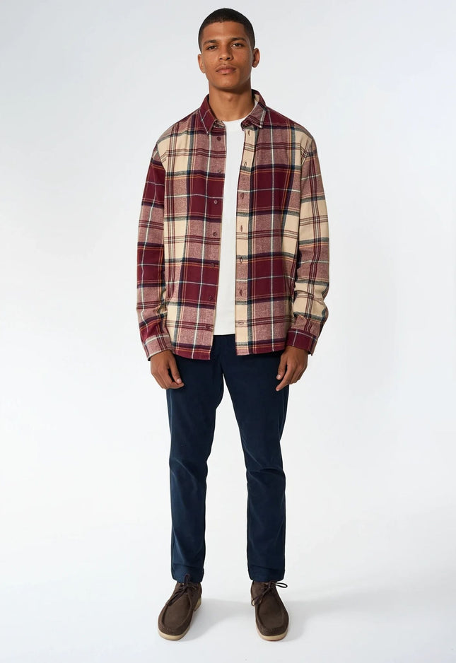 Humphrey Flannel check shirt - Decadent Chocolate