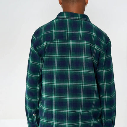 Humphrey Flannel check shirt - Varsity Green
