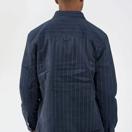 Humphrey Pinstripe quilt overshirt - Charcoal