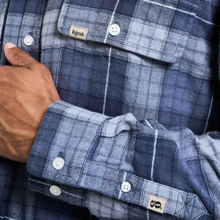 Russel Flannel Check 04 shirt - Sea Blue