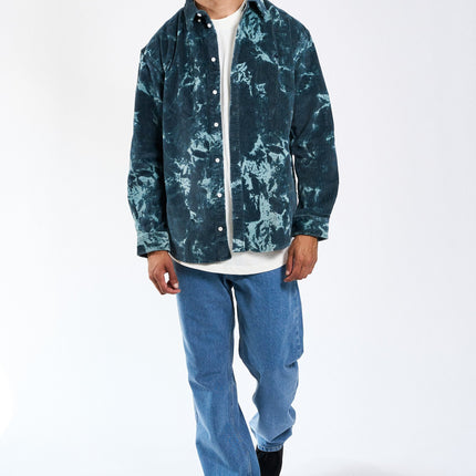 Russel Tie Dye corduroy shirt - Sea Blue
