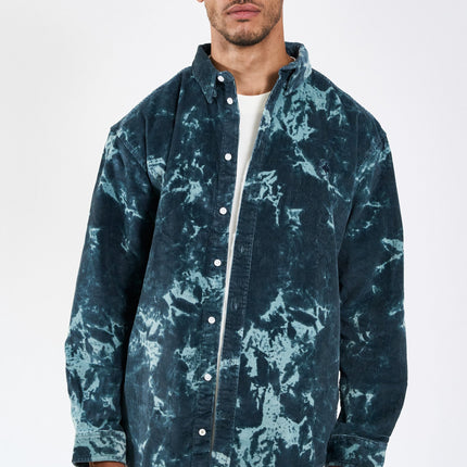 Russel Tie Dye corduroy shirt - Sea Blue