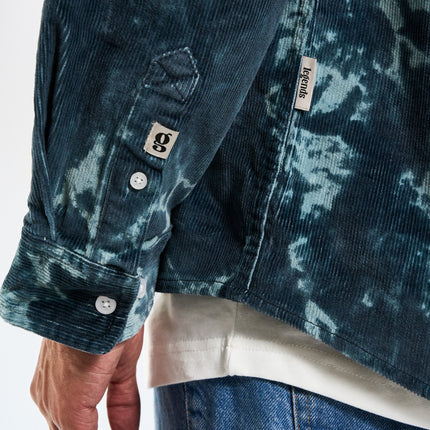 Russel Tie Dye corduroy shirt - Sea Blue