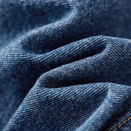 SENTUBILA Pure Cotton Denim Jacket Women 2025 Spring Autumn Outerwear Round Neck Pockets Cropped Jeans Coat Womans W41W53402