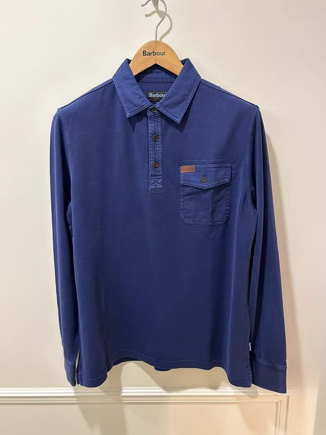 B@r Autumn And Winter Long-sleeved T-shirt With Patch Pockets On The Chest