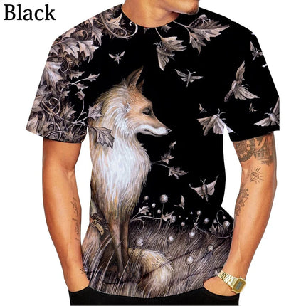 Women's/Men's Casual T Shirt Newest Fashion 3D Printed Animal Cute Fox T Shirt Breathable Soft and Comfortable T-shirt