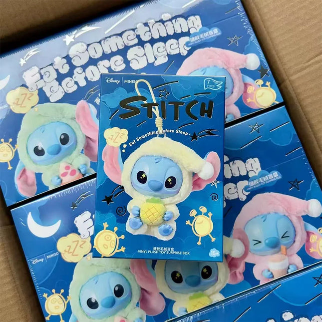 New Stitch Blind Box Bag Eat Some Thing Before Sleep Series Vinyl Pendant Cute Doll Mystery Box Fluffy Doll Birthday Gift