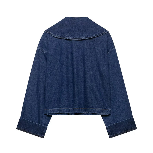Summer Women's Suit Lace-up High-waisted Jeans Zipper Denim Jacket Top 2025 Casual Pants Set Women's Two Pieces set